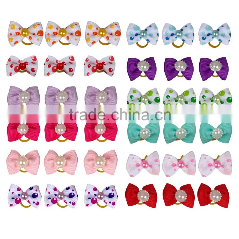 Wholesale small dog hair bows dog grooming bows