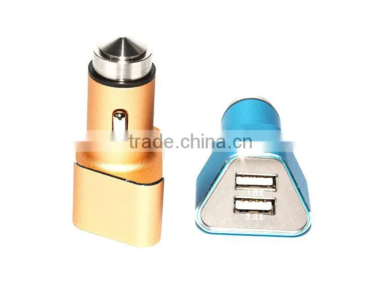 Hot Sales ! Metal Bullet Electric Dual Car Charger