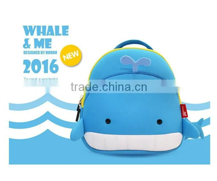 Cartoon Whale backpack Boys Girls Baby travel Bag kids backpack promotion