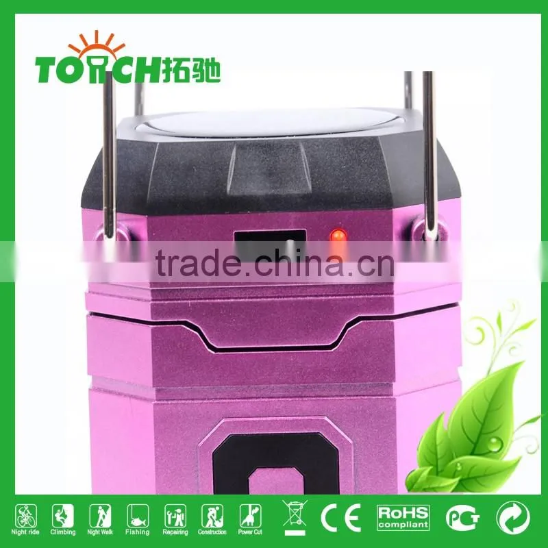RU Hot Sale LED Camping Light Solar Energy Camp Lamp Fashion Telescopic Lantern Rechargeable Desk Light with Charger