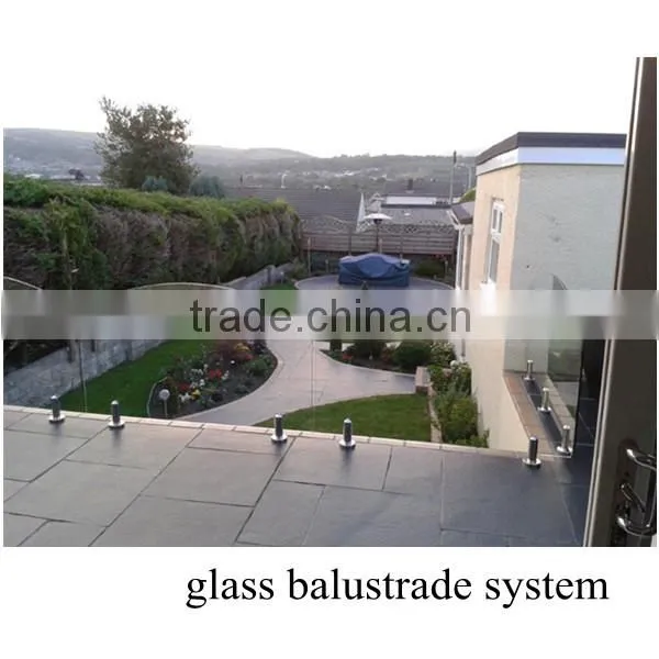 china factory tailor made 1/2" tempered glass for frameless glass pool fencing