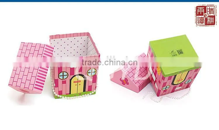 manufacturer custom logo house shape gift box