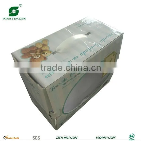 2013 FASHION COLOR PRINTING CORRUGATED PACKAGING BOX WITH CLEAR WINDOW FP422817