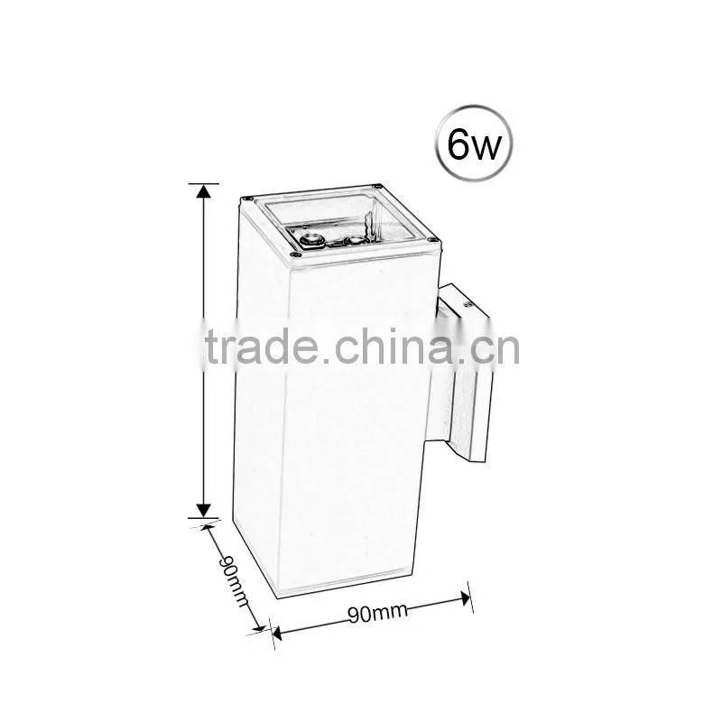 2015 indoor LED wall light up and down 6w