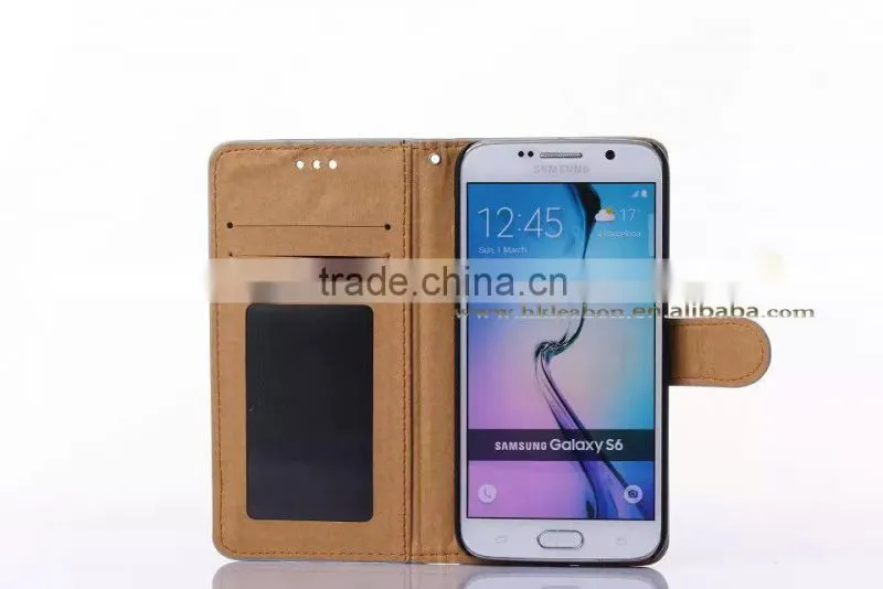 Best Selling Hot Chinese Products Wallet Phone Case for Guys for Samsung Galaxy S6 Edg