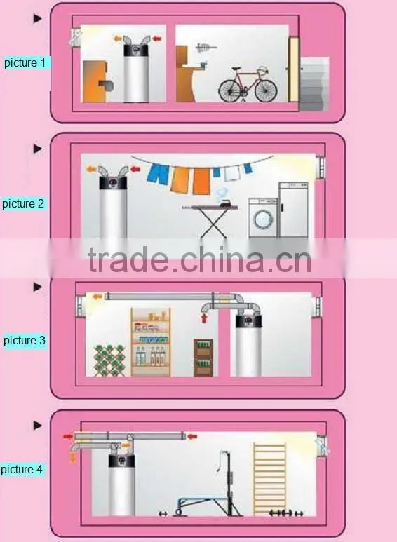 DC INVERTER R410a CE certified air Source All In One Heat Pump