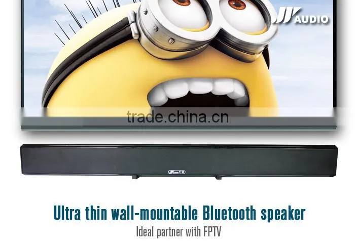 Factory price manufacture slim ABS home theatre system soundbar with fm radio