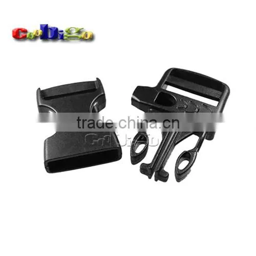 Black Emergency Survival Whistle Buckles For Paracord Bracelets #FLC007-A/B