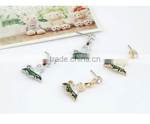 Christmas ornaments dress wholesale earring gold metal alloy 2013 new