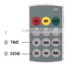 SK808 Manufacturer 85-265V /AC pir motion sensor with remote control