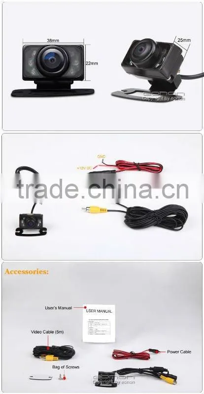 EONON A0120 High Definition Wide Angle Waterproof Color CCD CAMERA