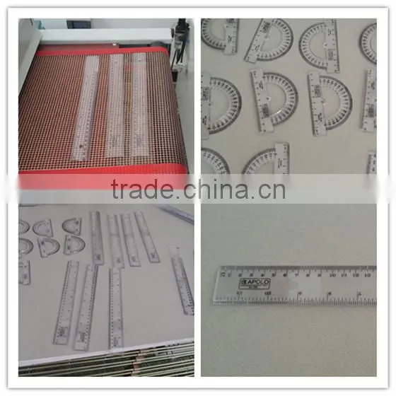 single color plastic ruler automatic screen printing machine with uv curing