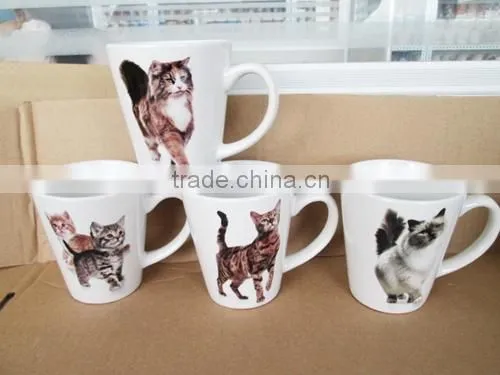 Milk mug - coffee mug - tea mug logo printed new decal different shape