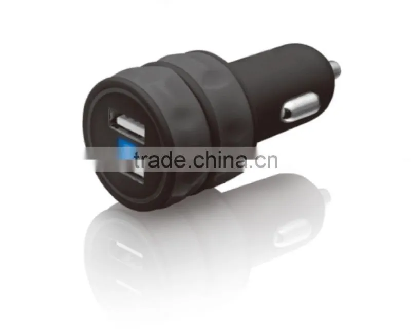 2.1/3.1Amp Dual USB Car Charger for Apple and Android Devices(Black)