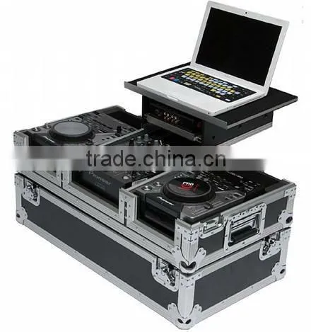 CDJ Workstation 350 / 400 Flightcase For Pioneer CDJ350 / CDJ 400 / DJM400 (black, silver)