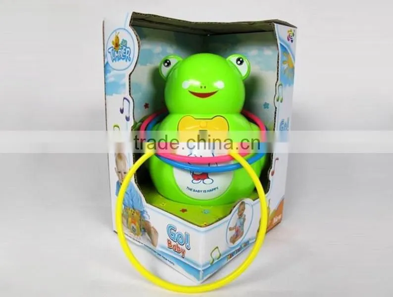 cute animal roly-poly toy music/ light / circle