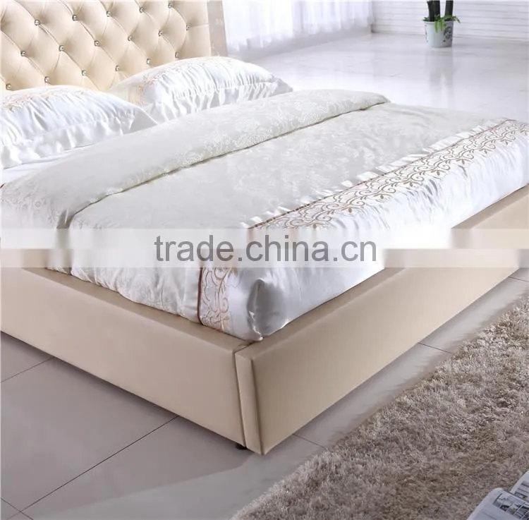 Lift Up Storage Bed With Leather Upholstered YD03