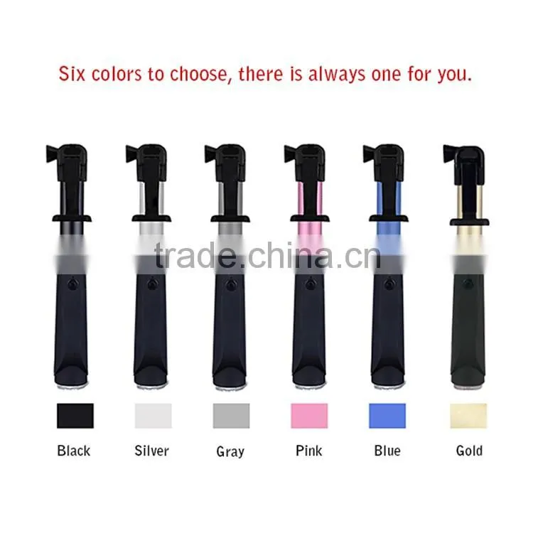 smart phone monopod flexible monopod Camera Selfie Stick With Bluetooth