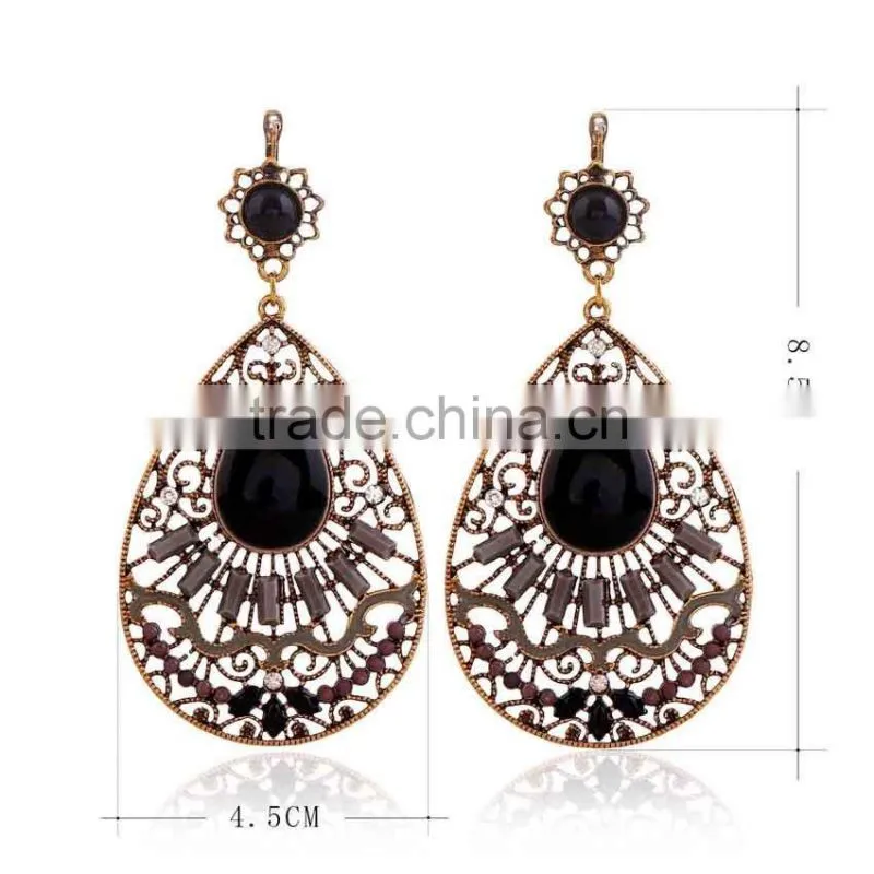 2015 wholesale fashion drop earring imitation diamond beaded earring