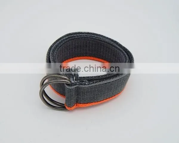 Canvas belt ouble D-ring buckles knitted men belt multy-ply fabric cotton belt cheap price