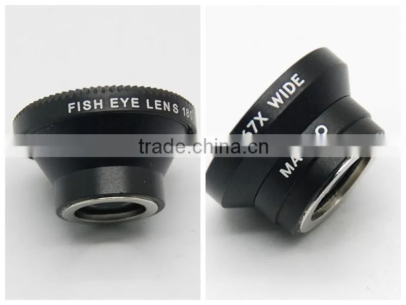 3 in 1 lens for iphone lens mobile phone lens fisheye+marco+wide general use