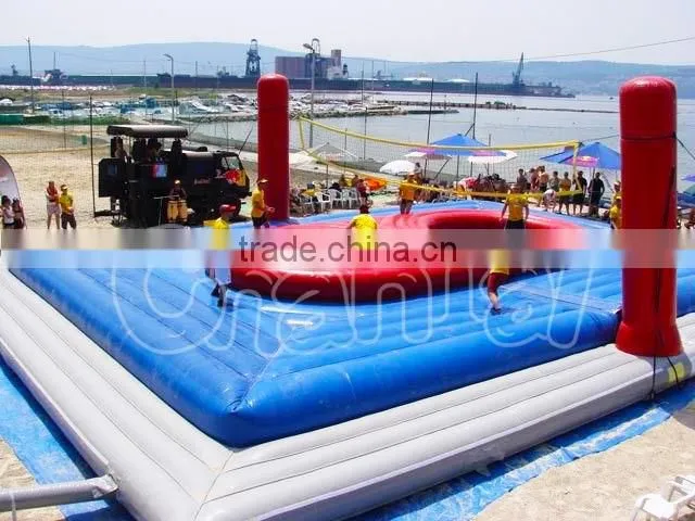 Commercial grade PVC inflatable beach volleyball court for sale, inflatable volleyball/bossaball field