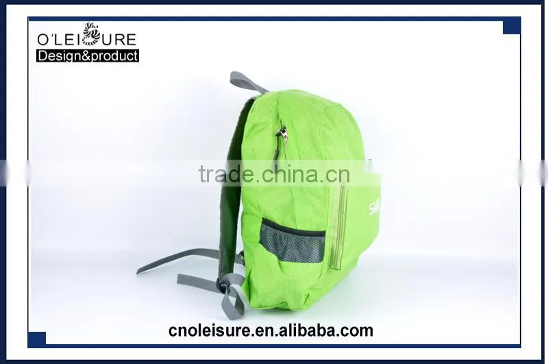 2016 latest arrival design promational foldable backpack cheap fold bag fold up backpack sport hiking camping college school bag