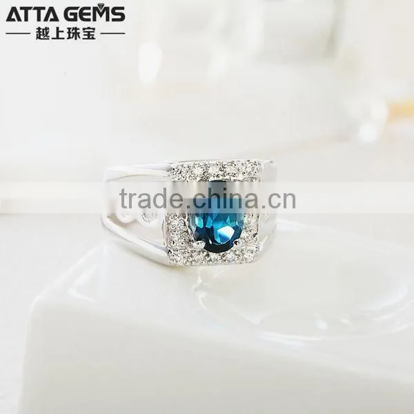 Charming style designs large oval gemstone ring