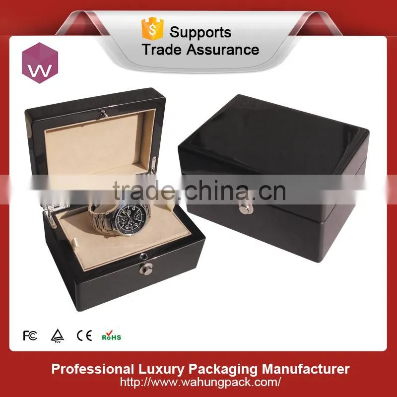 Custom Black Color Mens Leather Watch Box (WH-1740JL)