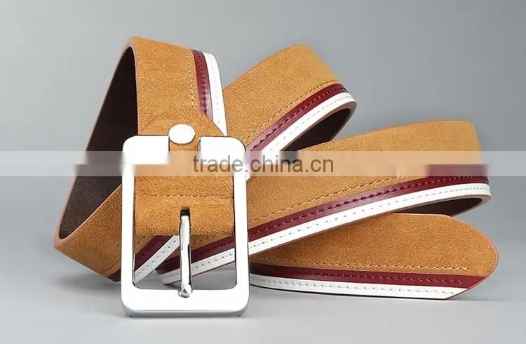 College school fashion style oem belt with frosted skin
