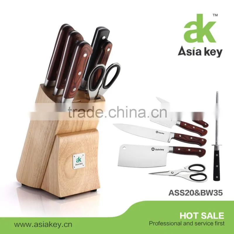 Good Quality LFGB and FDA Standard 6pcs Knife Set With Stand
