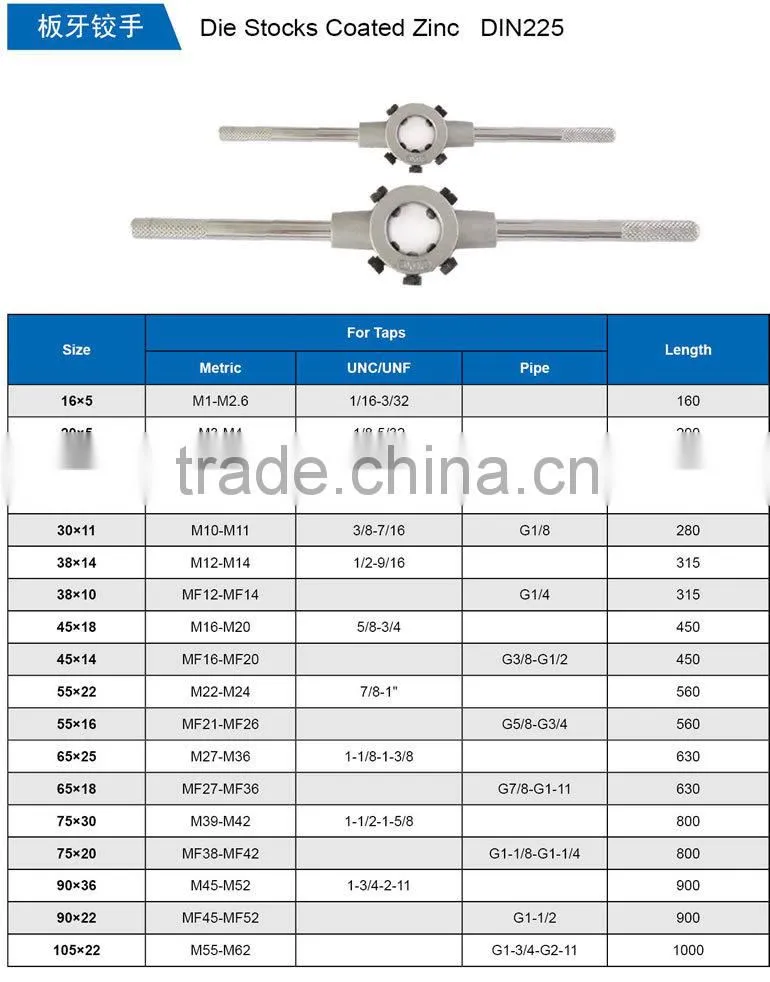 DIN225 Round Die Handle Die Stock Die Holder Die Wrench