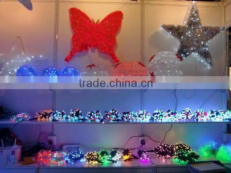 New Arrival Outdoor Christmas Lights Dual Color Led Ball String With Controller Memory