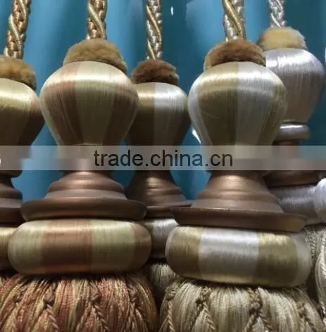 china supplier curtain tassel fringe cord tassel