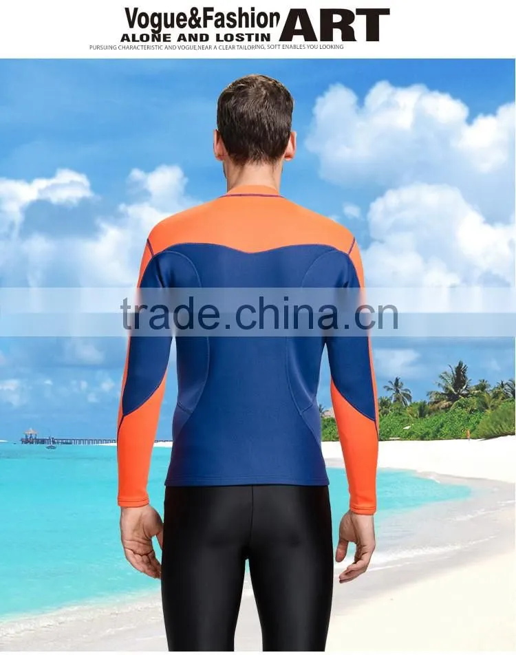 Diving scuba Long sleeves wetsuit T-shirt for Men Keep warm UPF 50+