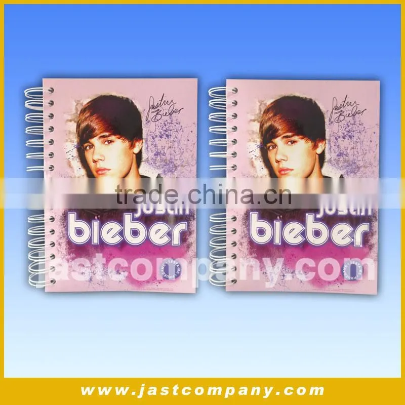 Justin Bieber Notebook Printing, Music And Light Recycled Note