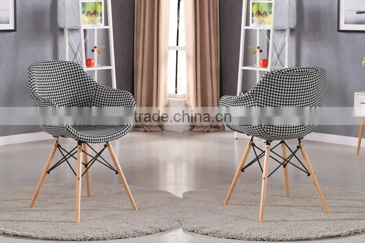 Armrest design fabric chairs dining table chairs