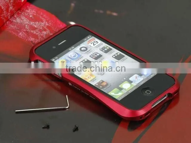 high quality novelty Durable Aluminium Metal Bumper Cover Case for iphone 4 4S