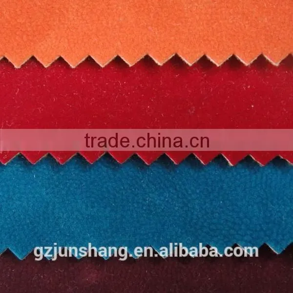 Flocked Pu artificial leather for shoes upper usage with colorful color