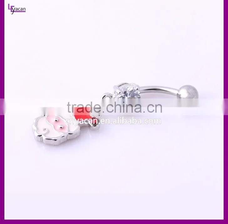 Surgical Steel Lovey Santa Claus Belly Chain Piercing