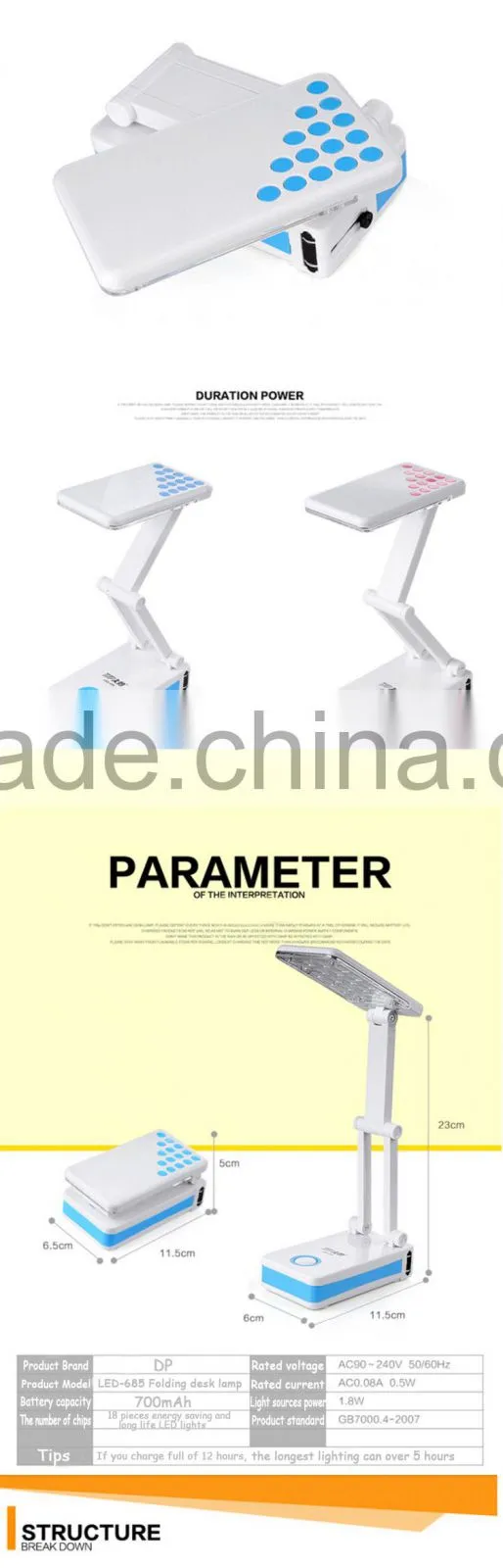 Small gift items battery led table lamp led plastic toy