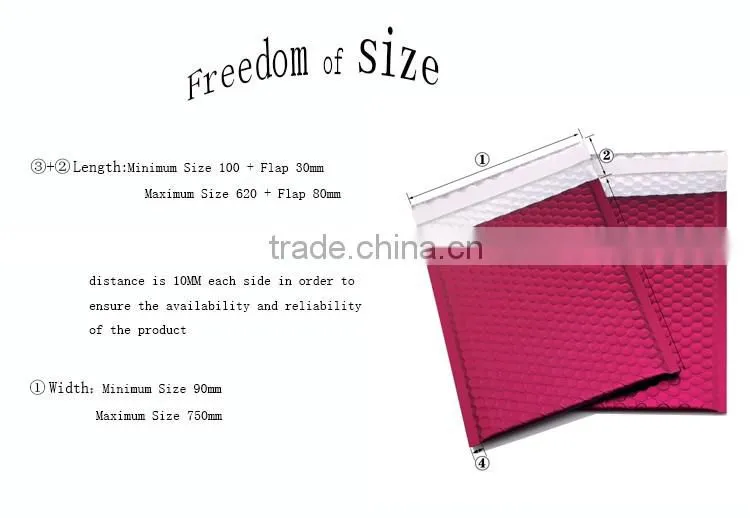 Pink Metallic Foil Bubble Mailer/Metallic Foil Bubble Mailers