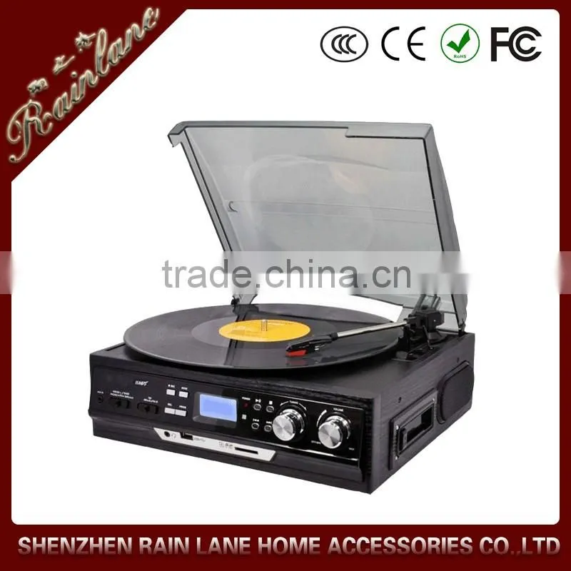 Turntables with vinyl records player usb record CD AM FM radio cassette