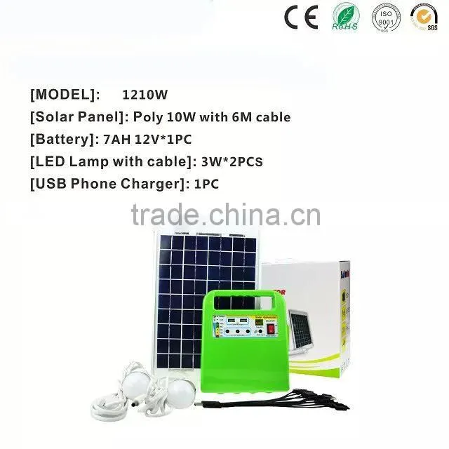 Portable 10w solar power generator small solar power system for home use