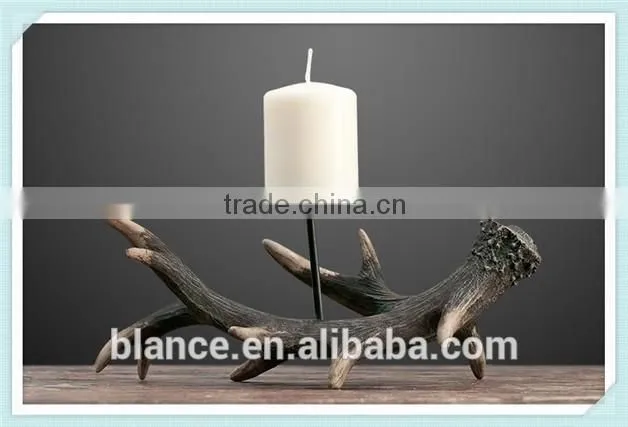 resin ox horn candle stick ox horn candle holder