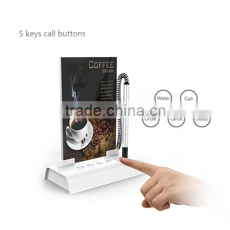 2015 New model restaurant service table calling system waiter call button Popular & Waterproof Wireless Waiter Call Button