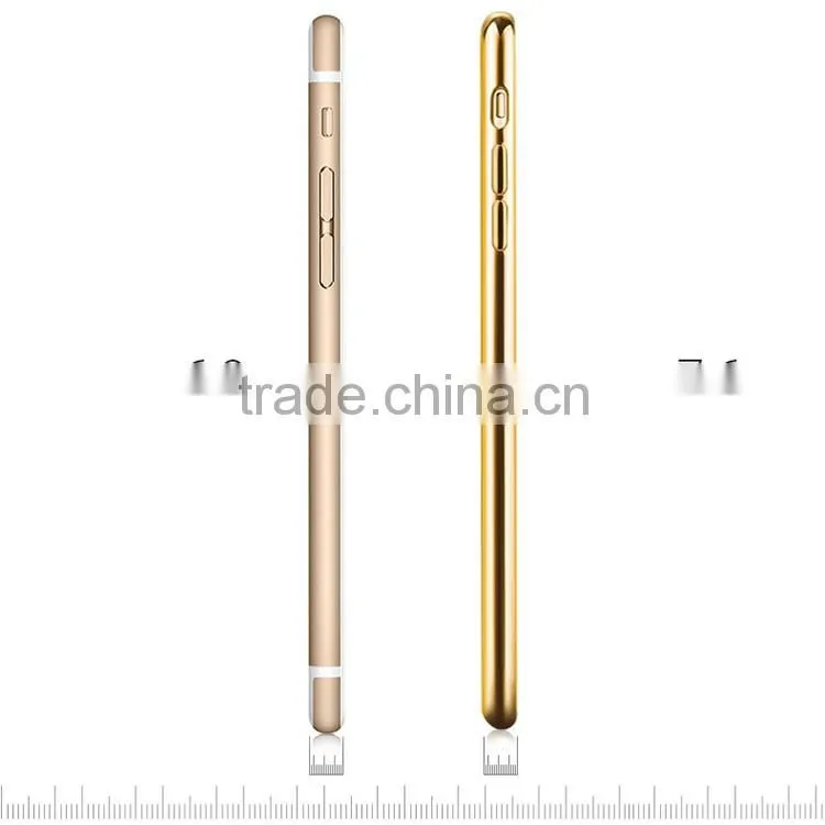 High Quality Transparent Electroplate TPU Back Case for iPhone 6plus 6s plus 5.5inch