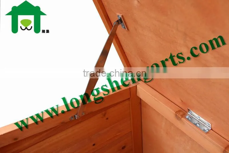 Double decker wooden rabbit house