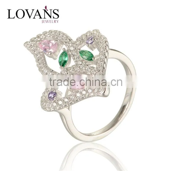Wholesale Alibaba Metal Ring With Color Stones