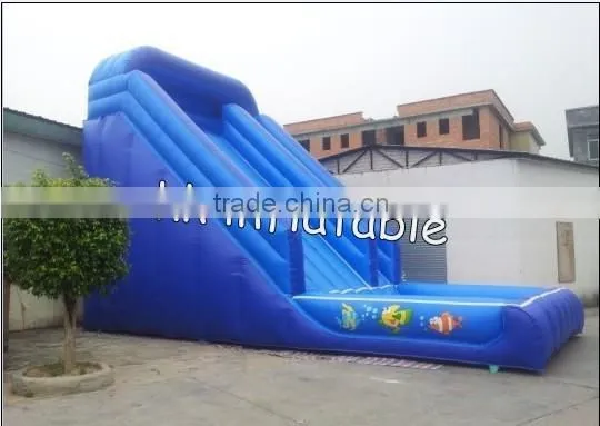 high quality Giant inflatable slide ground pool